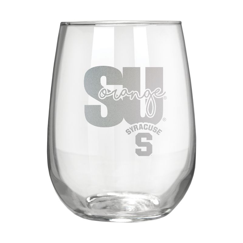 NCAA Syracuse Orange The Vino Stemless 17oz Wine Glass - Clear, 1 of 2