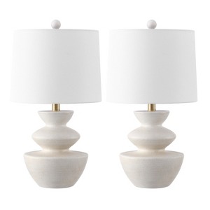 Jorden 21.5" Table Lamp (Set of 2) - TBL4642 - White - Safavieh - 1 of 4