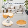 PureWags Small Dog Bed, Round Cat Bed Washable for Indoor Cats, Non-Slip Base and Removable Cushion, Pet Bed for Puppy and Kitten - 4 of 4
