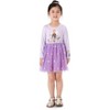 Disney Princess Toddler Dress  Long Sleeve Embroidered Daisy Double-Layered Tulle Winter Birthday Party Outfit - 2 of 4