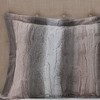 Gulches Zuri 4 Piece Gray + Brown + White Faux Fur Comforter King Set with Decorative Pillow - 4 of 4