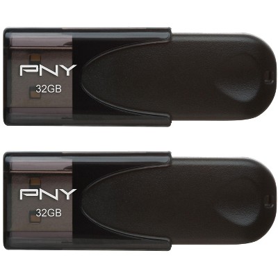 PNY Attach 4 32GB USB 2.0 Flash Drive 2/Pack P-FD32GX2ATT4-G