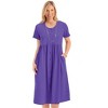 Collections Etc Easy Fit Button Front Scooped Neckline Knit Dress - 2 of 4