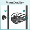 HAMITOR Corner Shower Caddy Tension Pole: Rustproof 4-Tier Bathroom Organizer Shelves for Bathtub Shampoo Storage Black - 3 of 4