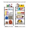 Whitmor Supreme 5 Tier Cart Silver: Portable Storage & Organization, Compatible with 13" Cube System, Decorative Bins - 4 of 4