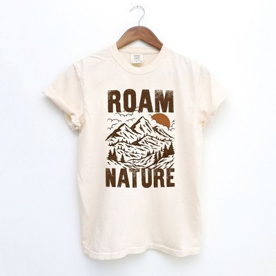 Simply Sage Market Women's Roam Nature Mountains Short Sleeve Garment Dyed Tee