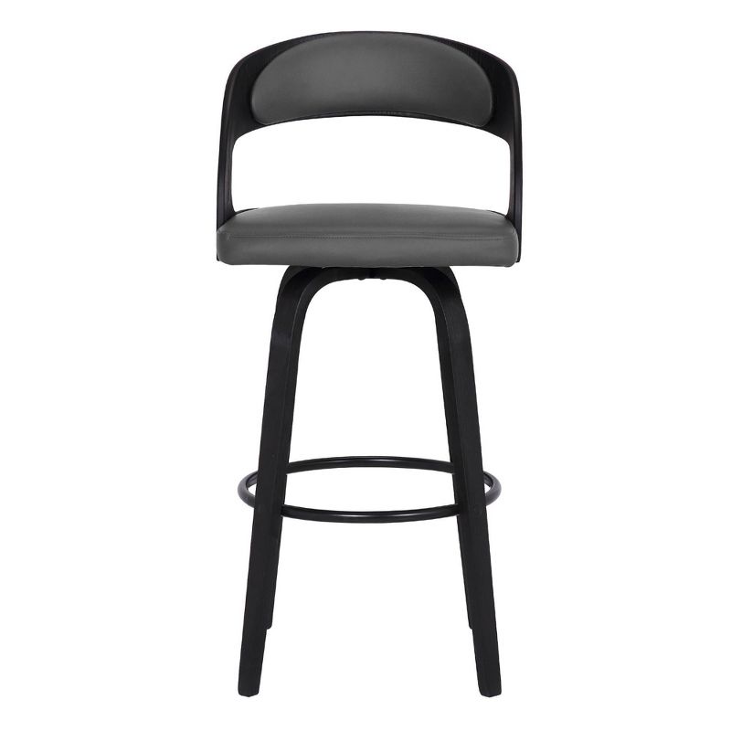 26&#34; Shelly Contemprary Bar Counter Height Barstool Black/Gray - Armen Living, 3 of 11