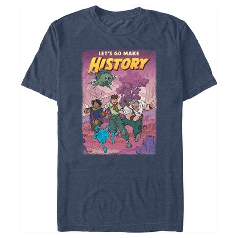 Men's Disney Strange World Let's Go Make History T-shirt - Navy Blue Heather  - X Large : Target