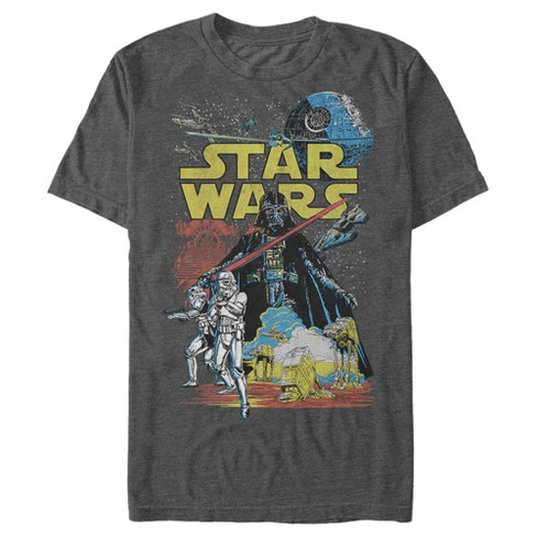 Men's Star Wars Galactic Battle T-Shirt - Charcoal Heather - Small