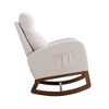 Dolonm Modern Glider Recliner Rocking Chair w/Side Pocket - Nursery & Living Room Accent, Solid Wood Leg - 3 of 4