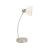 Creekwood Home Blossom 20.28" Traditional Desk Lamp with Flower Cut-Out White Porcelain Shade Brushed Nickel Finish - 2 of 4