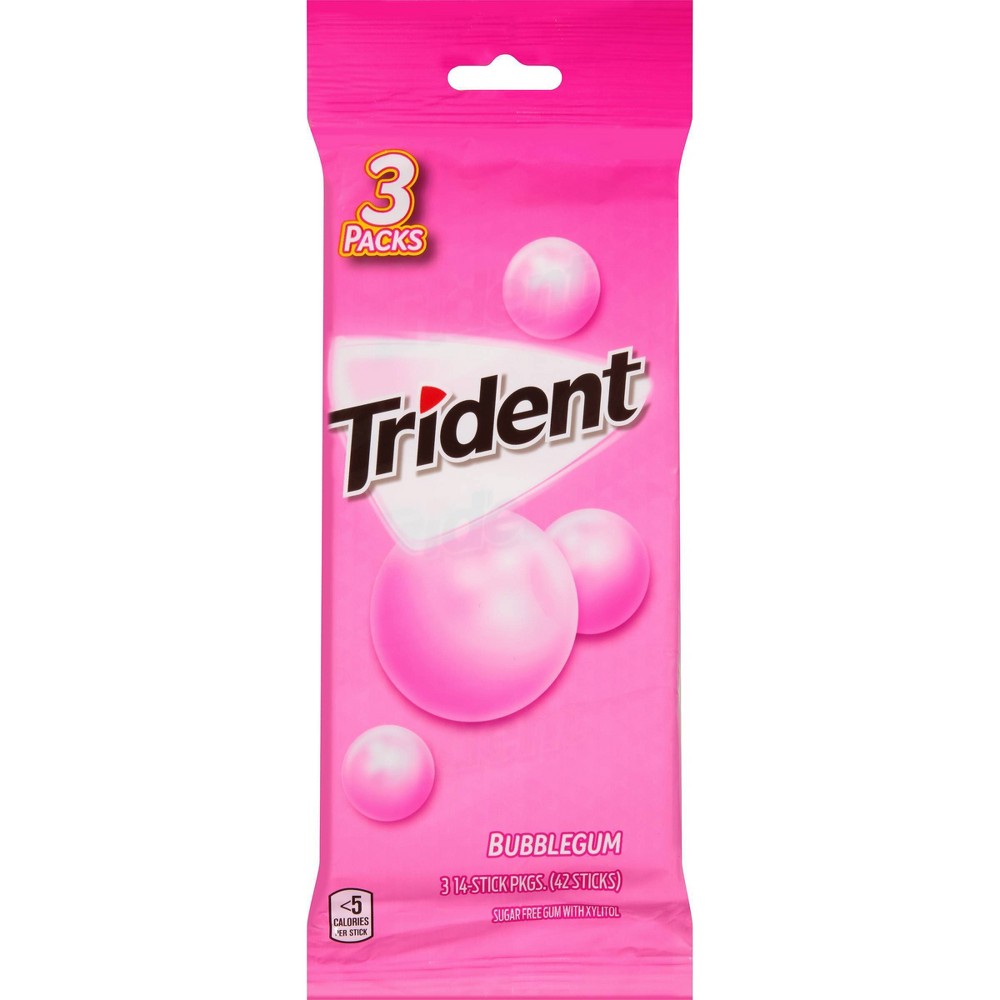UPC 012546672801 product image for Trident Bubblegum Sugar Free Gum - 2.86oz | upcitemdb.com