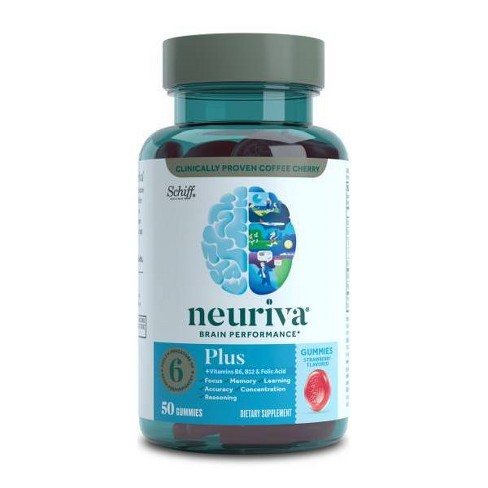 Neuriva Plus Brain Health Support Gummies - Strawberry - 50ct - image 1 of 4