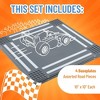 Strictly Briks Building Blocks Road Plates 10x10", 4 Pack Baseplates Compatible with Major Brands, 2 Straight, 2 Curved, 1 Intersection - 3 of 4