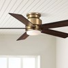 Casa Vieja 52" Grand Palm Modern Indoor Outdoor Ceiling Fan 5 Blade LED Light Remote Control Soft Brass Finish Bedroom Patio Hugger Damp Rated - 2 of 4
