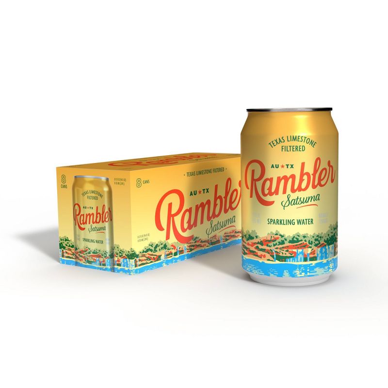 Rambler Satsuma Sparkling Water - 8pk/12 fl oz Cans, 3 of 6