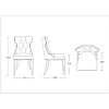 Sapphtopaz 2PCS Wingback Dining Chairs with Diamond Stitch Backrest Upholstered Kitchen Chair with Wood Legs for Dining Room, Living Room - 2 of 4