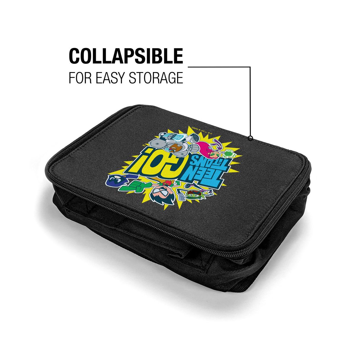 Teen Titans Go Logo And Characters Burst Insulated Soft Sided Lunch Box - thumbnail 4