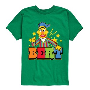Boys' - Sesame Street - Bert Backwards Cap Short Sleeve Graphic T-Shirt - 1 of 4