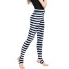 INSPIRE CHIC Women's Printed Stripe High Waist Elastic Waistband Yoga Stirrup Pants - 4 of 4