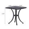 NicBex Modern 21" Square Outdoor Side End Table with Storage,Patio Aluminum Outdoor Patio Coffee Table for Garden,Poolside - 3 of 4