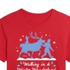 Women's - Frozen 2 - Walking In A Winter Wonderland Christmas Cropped Graphic T-Shirt - 2 of 4