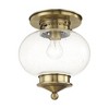 Livex Lighting Harbor 1 - Light Flush Mount in  Antique Brass - 2 of 4