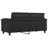 vidaXL Sofa Chair Accent Upholstered Single Sofa Chair Black Faux Leather - Black 55.1" - 4 of 4