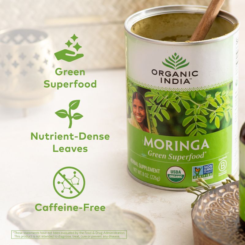ORGANIC INDIA Moringa Herbal Supplement Powder, 2 of 8