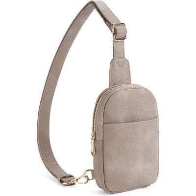 Small Sling Bag for Women Leather Crossbody Fanny Packs Chest Bag for Women