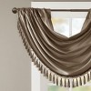 Faux Silk Embroidered Window Valance Grey 50x18" - 4 of 4