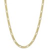 Black Bow Jewelry Men's 6.25mm, 10k Yellow Gold Hollow Figaro Chain Necklace - 3 of 4