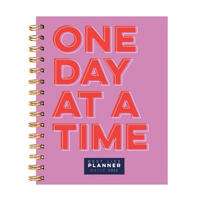 2022 Luxe Planner 9"x7" Daily/Monthly One Pink Day Best Life - The Time Factory