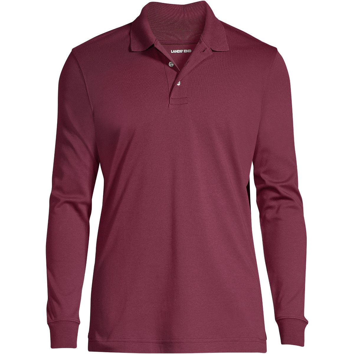 Lands' End School Uniform Men's Long Sleeve Interlock Polo Shirt - thumbnail 10