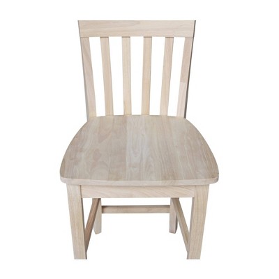 Brown Solid Wood 24" Slatback Stool