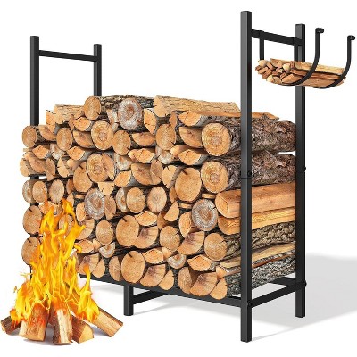 attop Heavy Duty Metal Firewood Holder with Removable Holders