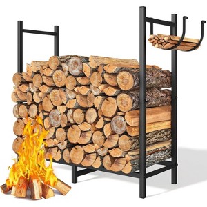 attop Heavy Duty Metal Firewood Holder with Removable Holders - 1 of 4