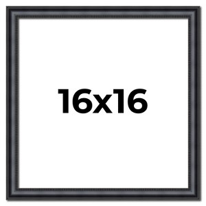 PosterPalooza | Square Linear Black Picture Frame - UV Acrylic, Foam Board Backing, Hanging Hardware - 1 of 4