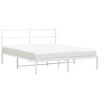vidaXL Metal Bed Frame with Headboard White 59.1 in.x78.7 in. - 4 of 4