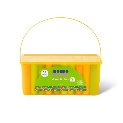 Photo 1 of 50 piece Sidewalk Chalk Set Yellow Box 