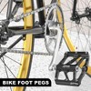 Unique Bargains Aluminum Alloy Rear Foot Peg Flat Pedal Footrests Fit 9/16 Inch Axles BMX MTB Bike Black 1 Pair - 3 of 4