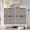 Shoe Storage Cabinet with 4 Flip Drawers, Entryway Cabinet with Adjustable Shelves - 4 of 4