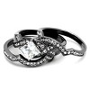 Slickblue Synthetic Clear CZ Ring, Light Black Stainless Steel, Women’s Fashion Jewelry, Square Design, Sizes 5-10 - 4 of 4
