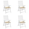 vidaXL Chair Cushion Set of 4 Beige Oxford fabric (100% polyester) - 4 of 4