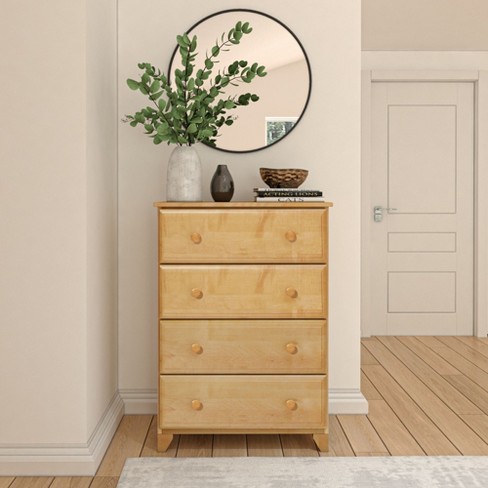 Plank beam Classic 4 drawer Solid Wood Dresser Small Dresser For Bedroom Chest Of Drawers Natural Target