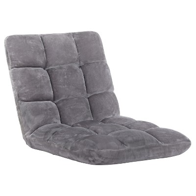 FDW Floor Chair Adjustable Multi-Position Floor Seat  Reading Chair with Back Support Meditation Chair, Grey