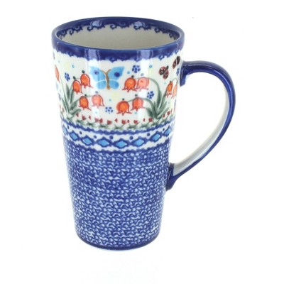 Blue Rose Polish Pottery Joy of Spring Large Coffee Mug