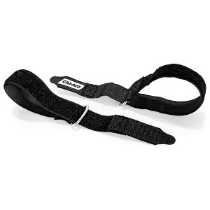 Camco 42503 Universal Fit Adjustable 12 Inch Replacement Awning Strap Set with Metal D-Ring for Awning Arms and Cinching Systems, Black - 1 of 4
