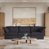 123.9" Cloud Modular Sectional Sofa, Modern Comfy Couch Filled with Down,Wide Deep Seat Couches for Living Room Apartment Lounge Bedroom - 2 of 4