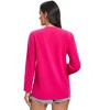Womens Casual Business Blazer Jacket Long Sleeve Collarless Open Front Cardigan Work Shrug - 3 of 4